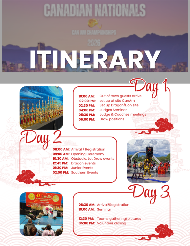 CanAm26 Intinerary